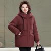 Elegant Women's Plus Size Hooded Padded Jacket