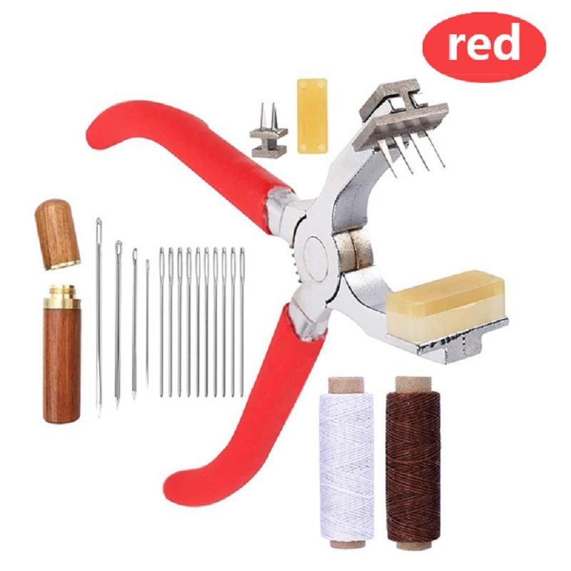 

Инструменты для шитья кожи Инструменты с зажимом для кожи, включая иглы для шитья вощеными нитками для ручного творчества своими руками