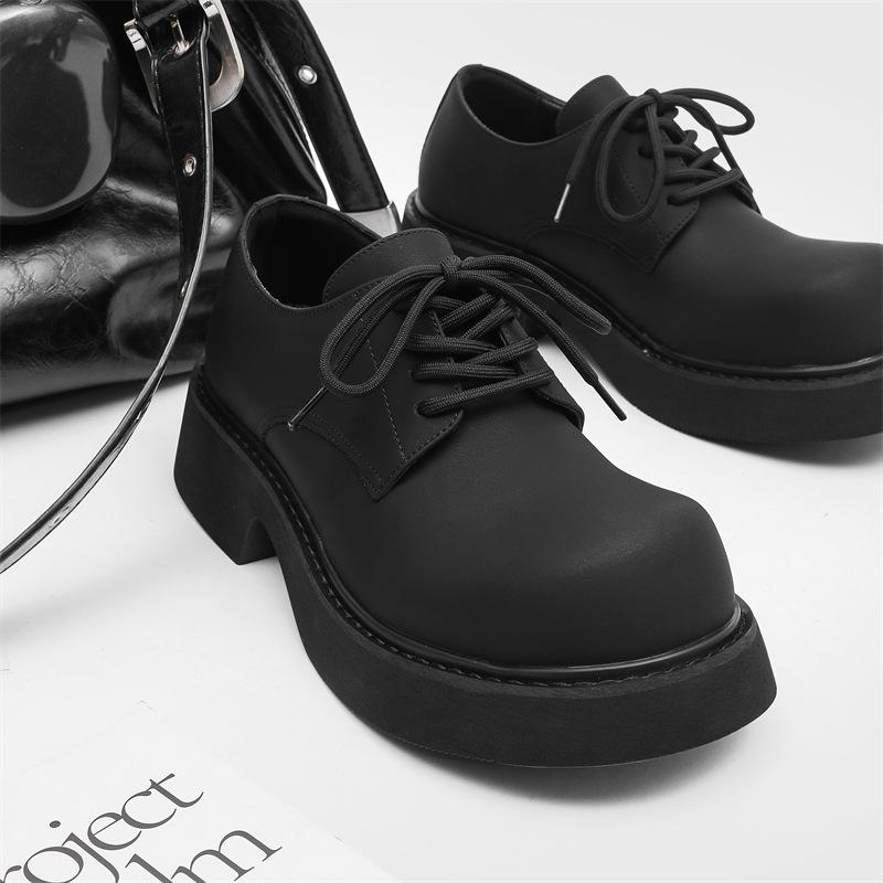 Derby Shoes Men's Shoes Big Head Leather Shoes Summer Breathable Versatile Single Shoes Loafers Trendy Laces 9522-H