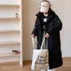 Winter down cotton-padded clothes for women are thickened and warm, medium and long cotton-padded clothes, loose over the knee, and long cotton-pa