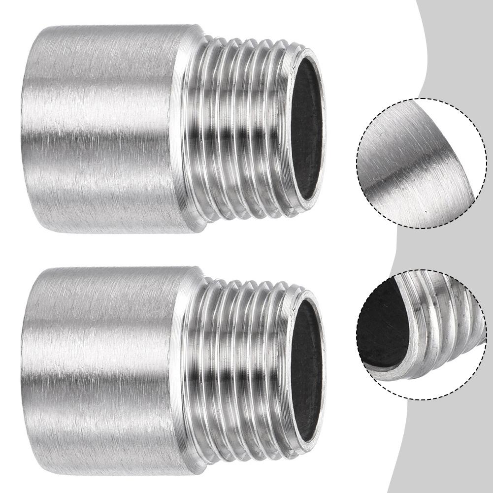 Sprchová ramínka Sprchové hlavice Prodlužovací Všestranné použití Vnitřní závit na vnější závit 30mm Sprchové nastavení 2 kusy Nerezová ocel 304