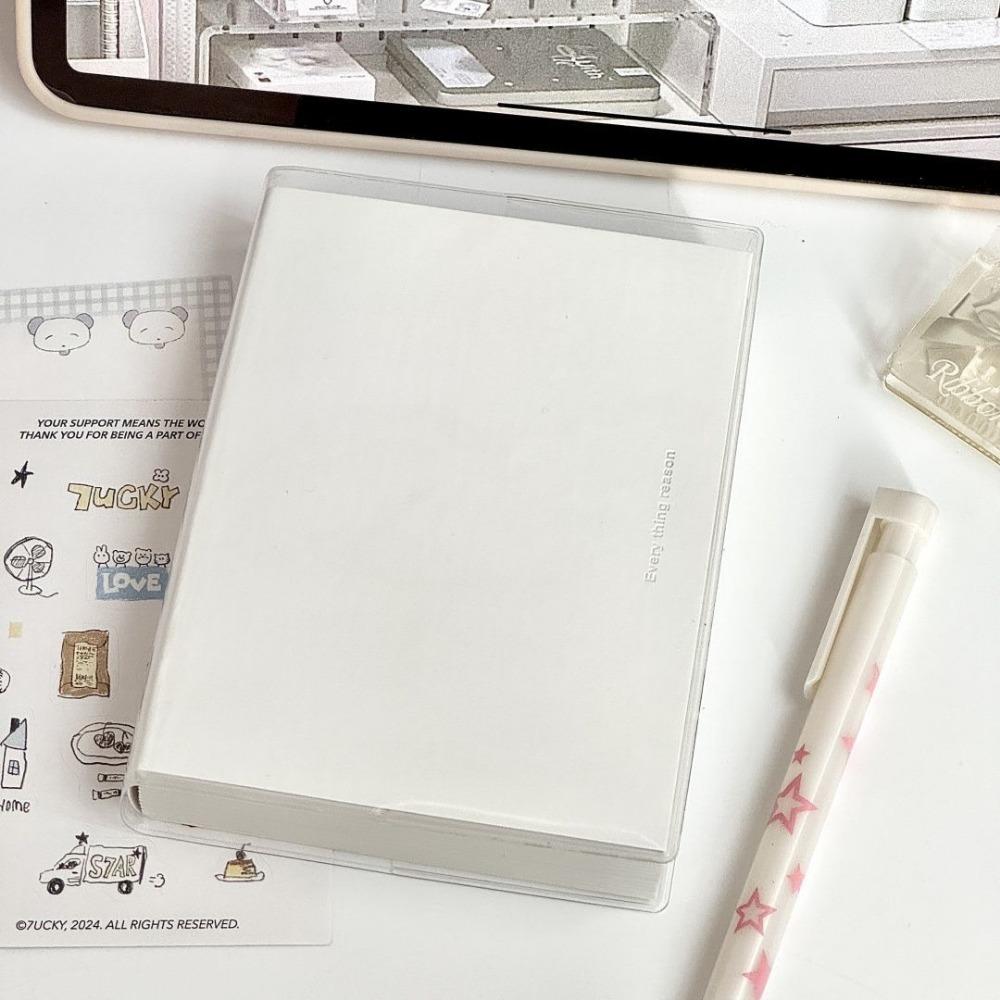 Paper A6 Notebook Transparent Cover Journal Handbook Ins Student Notepad  Office School Supplies