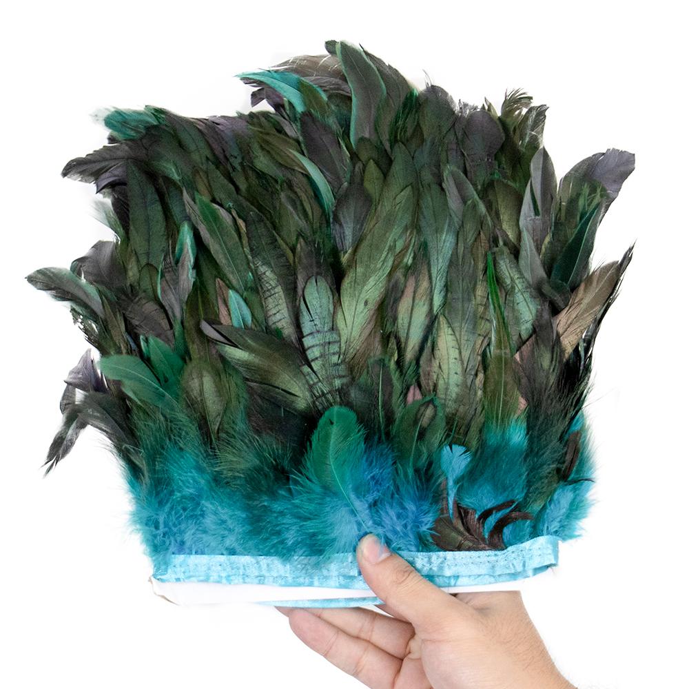 1M 2M 5M 10Meter Natural Rooster Feathers trim fringe 15-20cm Ribbon plumes For Craft ribbon fringe for skirt Party clothing