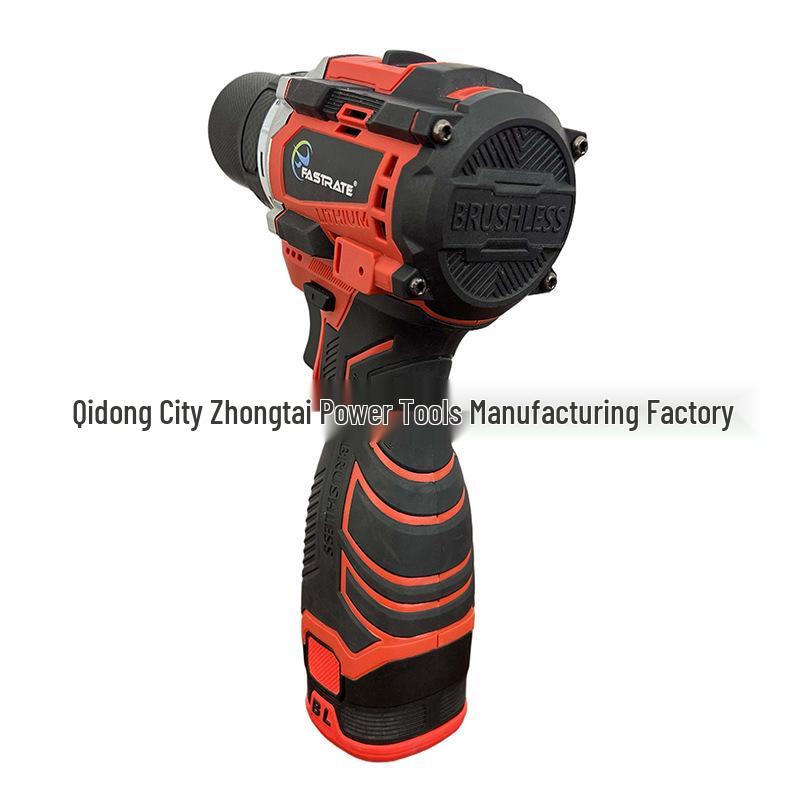 16.8V Brushless Red Electric Drill & Screwdriver for Household Use