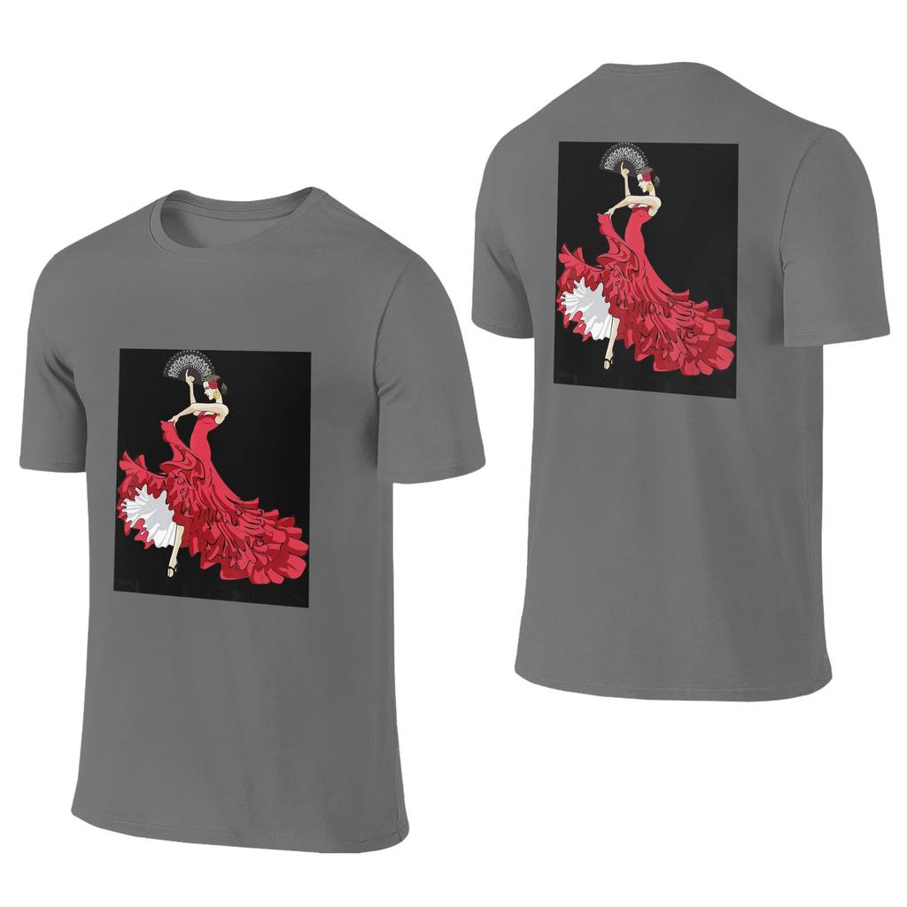100 Cotton FlaUnisexco Dancer Spain TShirt Unisexs Double Sided T Shirt Unisex Crew Neck Summer Shirts Tops S6XL