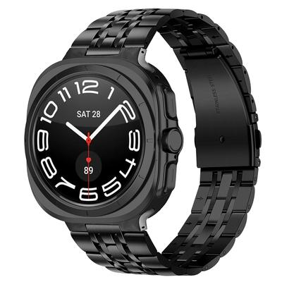 For Samsung Galaxy Watch Ultra 47mm Band Stainless Steel 7-Bead Slim Watch Strap Bracelet