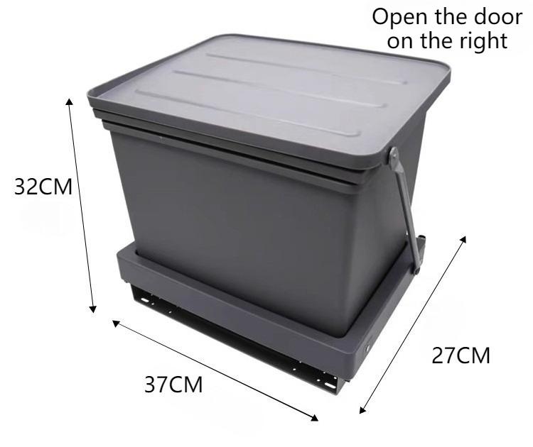 Large Capacity Trash Can Kitchen Recycle Trash Bin Food Waste Garbage Bin Sorting Cleaning Dustbin with Lid Home Accessories