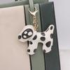 Multi Purpose Spotted Dog PU Keychain Accessory For Cars And Bags Featuring Sturdy Alloy Clip Keychain Pendant