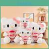 Rose Hello Kitty Cat Plush Toy With Short Plush For Couples Gift And Collectors