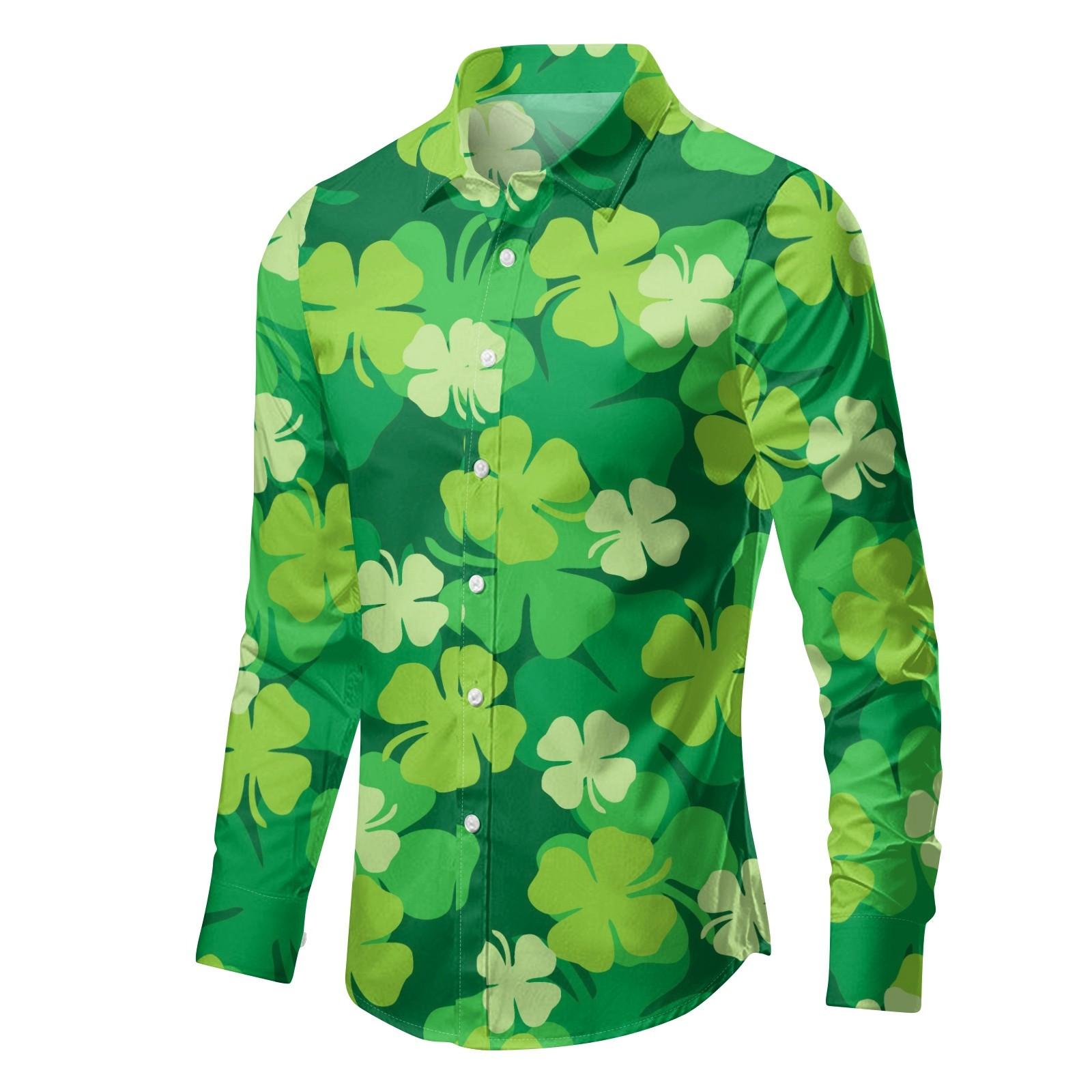 

Мужская универсальная повседневная рубашка с длинным рукавом и карманом, кардиган St. Патрик Грин XL жёлтый