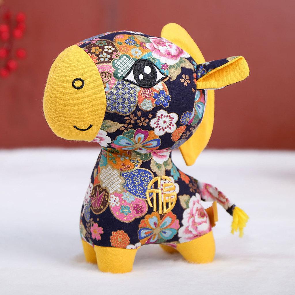 Style Embroidered Horse Plush Toy With Pp Cotton Filling For Lunar New Year Gift