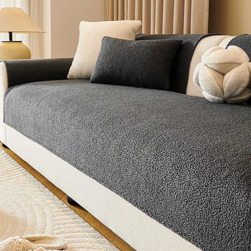 

Утолщенная флисовая подушка для дивана Новая осенне-зимняя цельная накладка на подушку сиденья Подходит для гостиной, офиса, спальни 1/2/3/4 Мебель для дивана 90*160cm