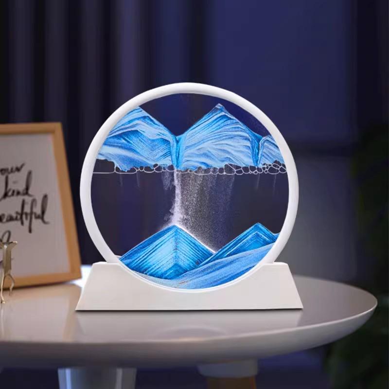 

Делюкс 3D песочные часы с зыбучим песком: Элегантный декор для рабочего стола и подарок для всех 7-inch Diameter 18cm