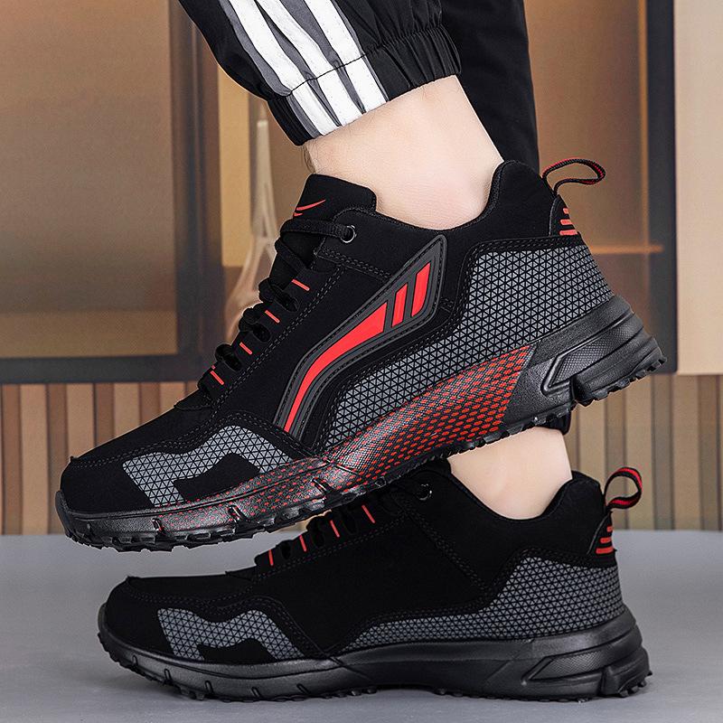 Fashion Men's Running Shoes Autumn Breathable Leather Shock Absorption Large Size 39-48 Casual Sports Sneakers Professional Runnin Shoes