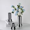 Modern Black-and-white Striped Ceramic Vases Flowers Flower Arrangements and Table Decorations for The Living Room Coffee Table