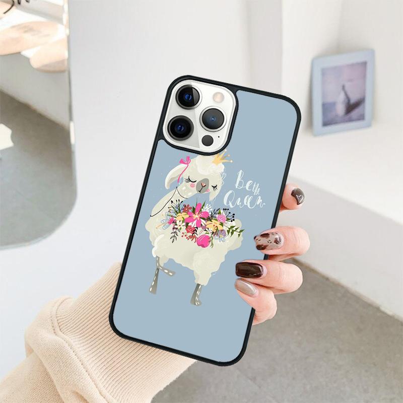 Llama Alpaca Pattern Phone Case For iPhone 17 Air 16 15 14 11 12 13 Pro MAX Plus Coque Cover Shell