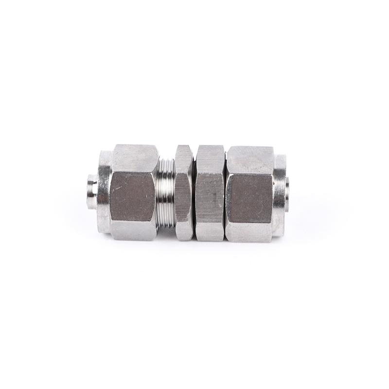 304 Stainless Steel Fast Twist Through Board Type Fitting OD 4/6/8/10/12/14/16mm Hose Equal Diameter Straight Joint