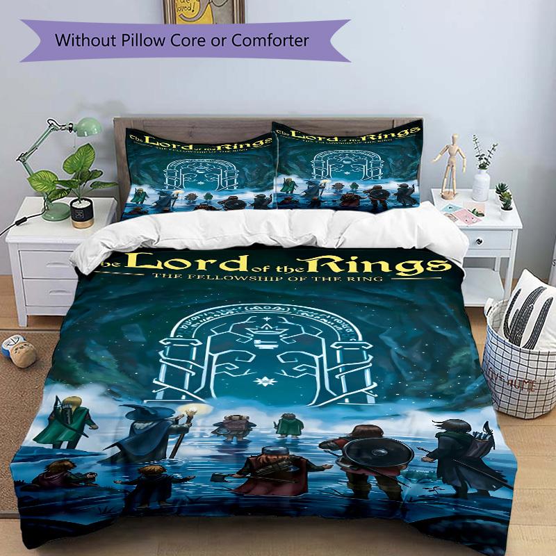 3pcs Lord of the Rings Duvet Cover Set (1 Duvet Cover + 2 Pillowcases, No Core) - Comfortable, And Breathable Bedroom Decoration Yy251104027