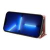 For iPhone 13 Pro Crossbody Phone Case Card Holder Kickstand Leather Coated TPU Mobile Cover