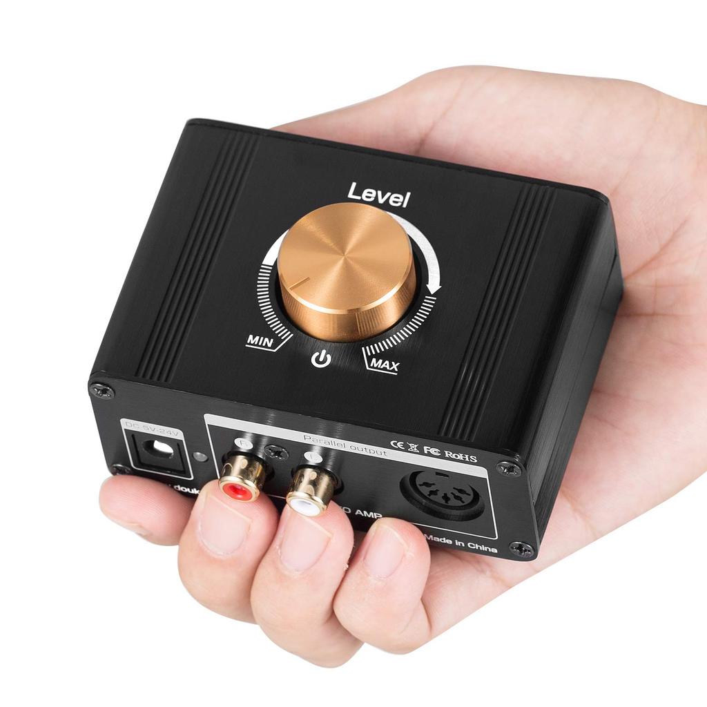 Douk Audio L1 Mini Stereo Line Level Booster Amplifier Audio Preamplifier 20dB Gain Volume Control +