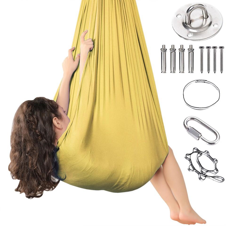 New Children's Swing Hammock Indoor Outdoor Yoga Therapy Autism Resilient