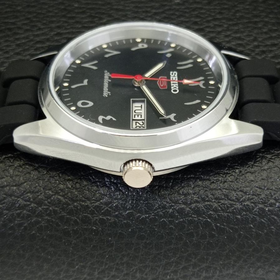 REFURBISHED MENS SEIKO 5 AUTOMATIC 6309A JAPAN ARABIC BLACK DIAL WATCH a427340-2 QRL-a427340