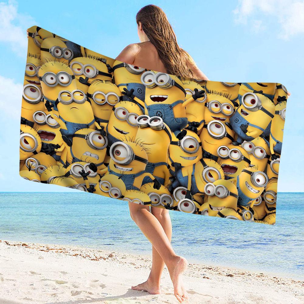 Cute Banana Cartoon-M-Miniones Towel Microfiber Beach Towel Absorbent Quick Dry Soft Yoga Swimming Mountain Climbing Towel
