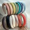 Spring New Glossy Satin Headbands for Women multi-color Light Pink 3cm wide thick sponge plastic Pad Hair bands
