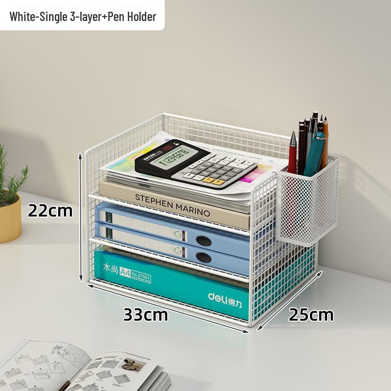 Multi-layer Desktop File & Bookshelf Organizer