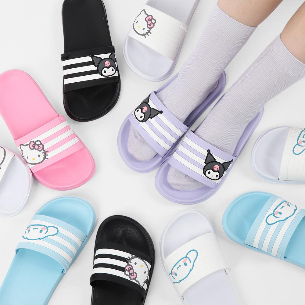 Proworldcup Pwx Sanrio Eva Hello Kitty Jenny Three Stripes Pink Women'S Junior/Student Jenny Drain-Proof Slippers Multipurpose Office Use Anywhere