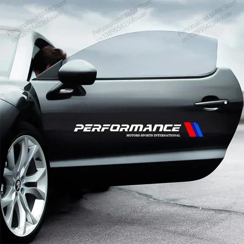 2 Stück Auto Performance Logo Auto Tür Seitenleiste Streifen Dekoration Aufkleber Für Bmw M Performance X1 X3 X4 X5 E87 F20 E36 E46 E90