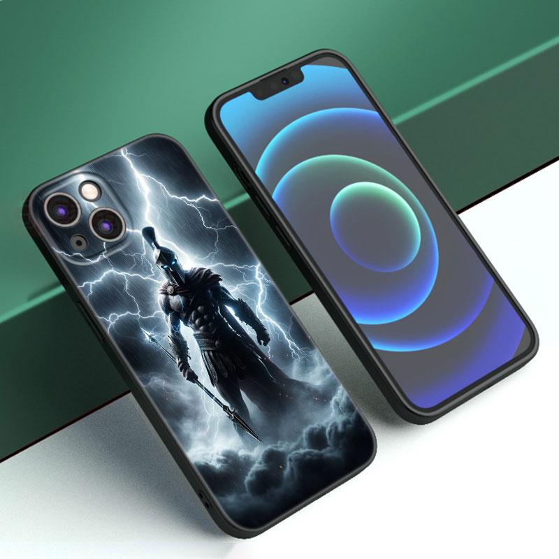 Spartan Phone Case For Apple iPhone 12 13 Mini 11 14 15 Pro Max 7 8 Plus X XR XS SE 2020 2022 Black Silicone Case
