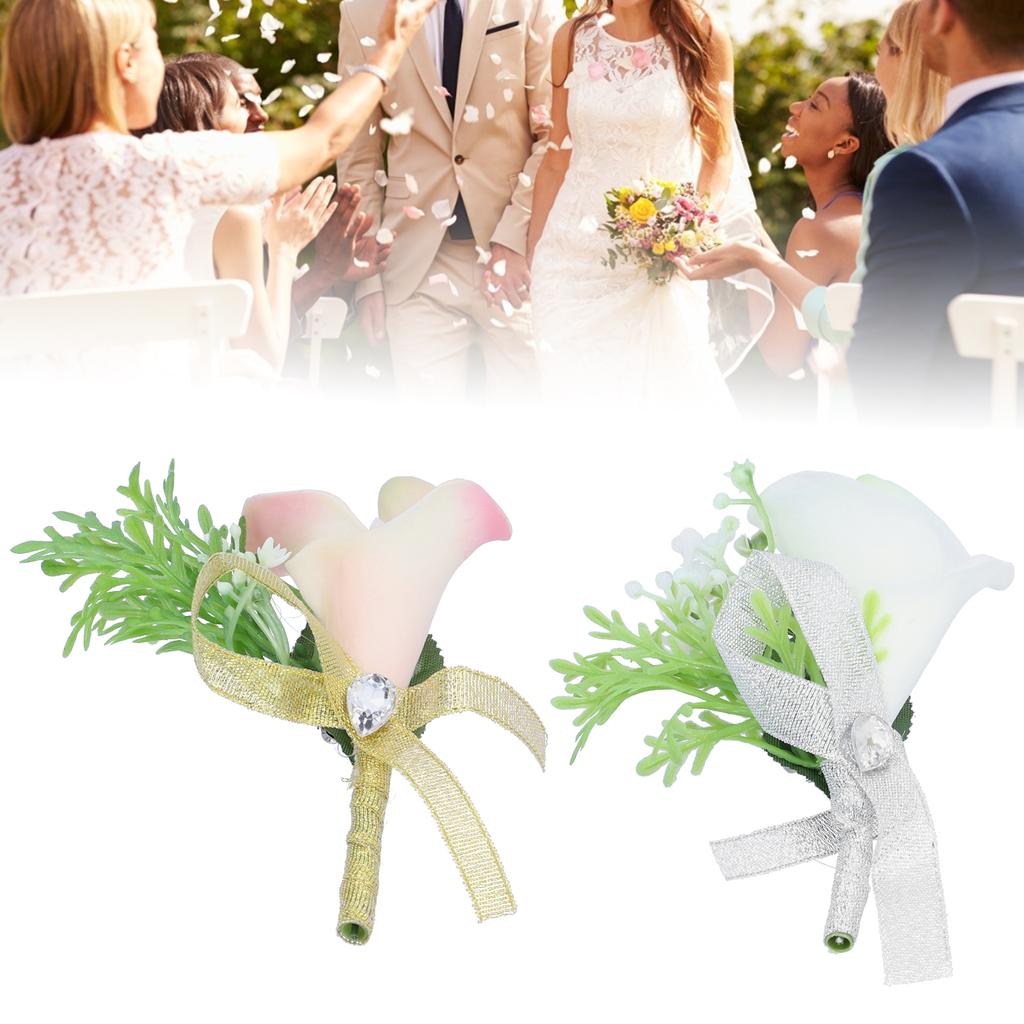 Corsaj de nuntă cu flori artificiale, broșă pentru butoniere, decorațiuni pentru nunta