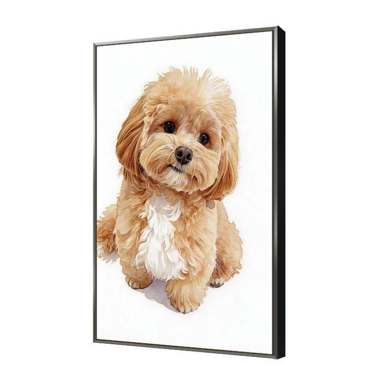 Custom Decorative Cute Dog Teddy Frameless Wall Painting for Living Room or Bedroom