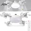 Smart Home Ceiling Fan 3/4/5 Blade with Light & Remote Control, 2-in-1 Silent LED Drone Eye Protecting Foldable Blades, 3-Speed Dimmable E27