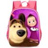Masha And Bear School Bag Elementary School Cartoon High Definition Printing Large Capacity Zipper Oxford Lightweight Ridge Backpack