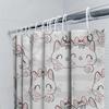 Adorable Kitten Shower Curtain Pink Bow Tails Design for Bathroom Decor White Waterproof Fabric Perfect Gift Idea for Cat Lovers