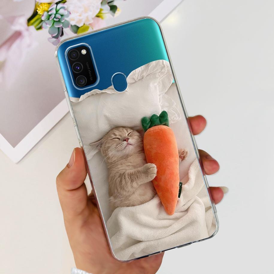 For Samsung M21 Case SM-M215F Silicone Soft Phone Cover For Samsung Galaxy M21 2020 Fundas Cartoon Coque For Samsung M 21 Bumper