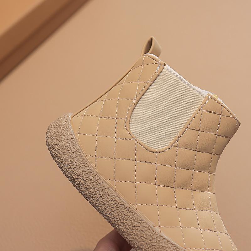 Kids' Winter Velvet Boots: Soft, Warm, Double Cotton Martin Boots with Comfortable Sole for Boys and Girls