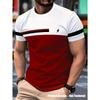 Men's Round Neck Top Sports and Leisure T-shirt