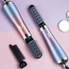 3-in-1 Haartrockner Tragbarer Kamm Ionischer Haarstreckbürste Heißluft Locken für Haarroller Föhn Schnelltrocknender Haarwickler Lockenwickler