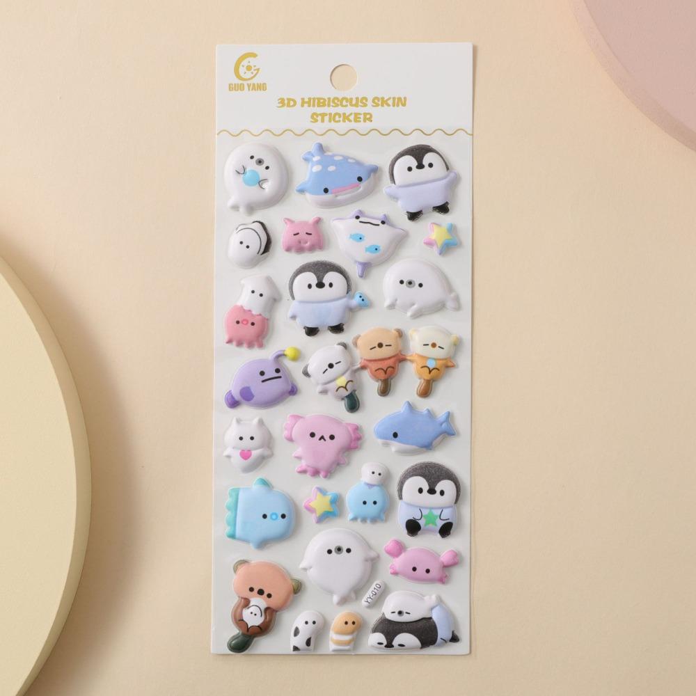 Hot New Cute Gifts 3D DIY cartoon embossed stickers fun foam for children planner decorative Entertaining Play Safe Kid Friendly