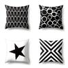Polyester Pillow Case Geometric Decoration Home Petal Strip Printed Cushion Cover Bedside Cushion Cover Waist Cushion Cover