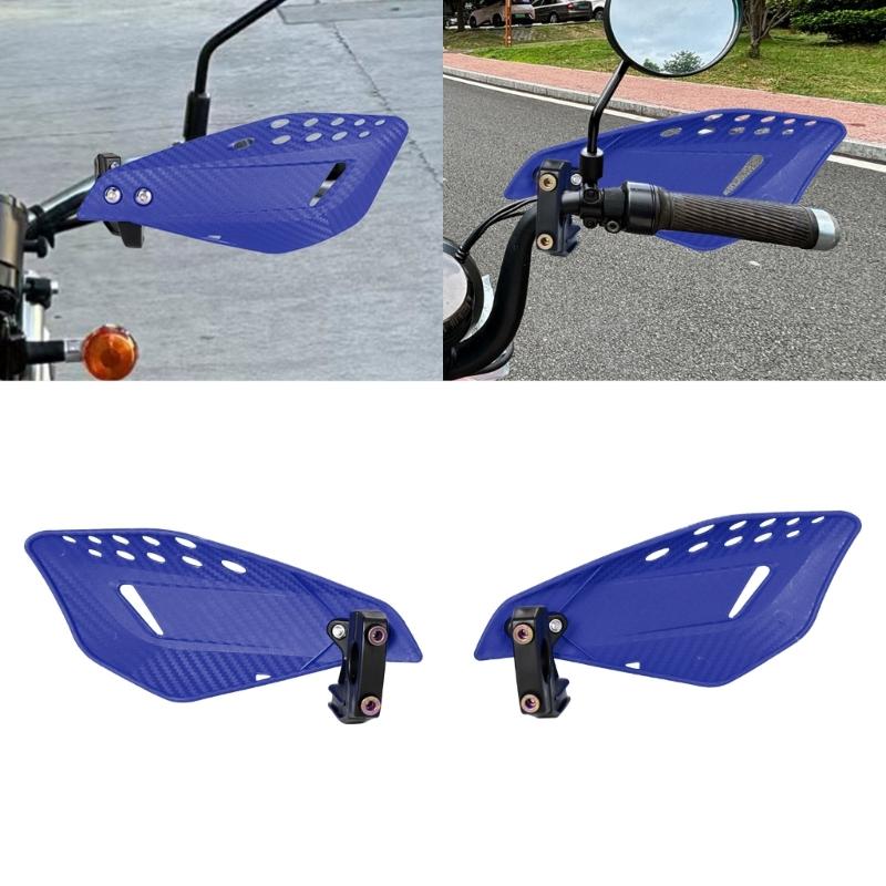 Dirt Bike Handguard Kit with Clamp On Handlebar Brackets, Vented Guard Pair, and Hand Cover for Trail Route Use