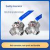 304 Stainless Steel T-type/L-type Manual Internal Thread Ball Valve, Tee Design, 4 Points/6 Points (DN15)
