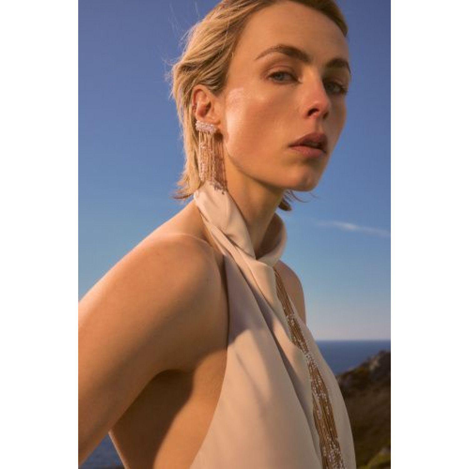 

CASCADE EAR CUFF WITH FAUX PEARLS