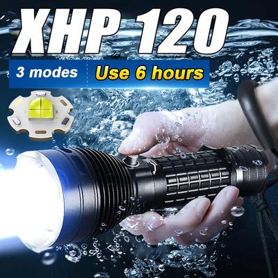 XHP120 IPX8 Waterproof Diving Flashlight Professional Diving Torch Diving Light Magnetic Switch Diving Lamp Underwater Flashlight