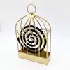 European Style Golden Wrought Iron Birdcage Mosquito Coil Holder - Creative Windproof Retro Design