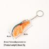 Grilled Fish Block Model Keychain - Seafood Ingredient Display Pendant