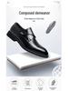 Men's Pointed Toe Cowhide Leather Shoes: Genuine Casual & Business Formal, British Style - Black/Brown, 2025.